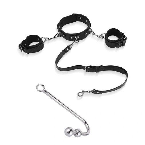 Anal Hooks Beaded 5334 Cuffs Anal Elegant Hook with Collar and 0306